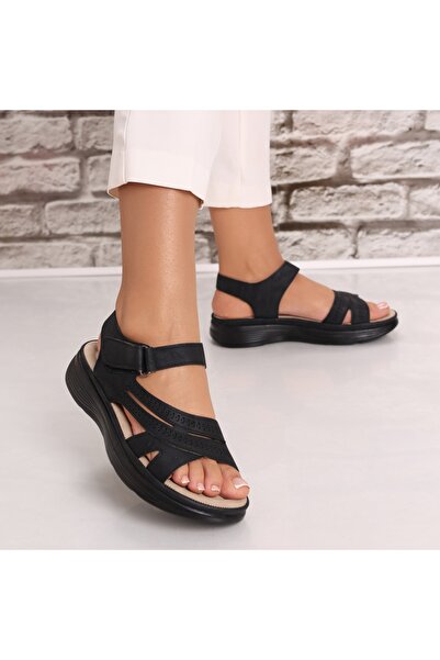 YIYI Sandale dama Negre din Piele Ecologica Mirora, 37
