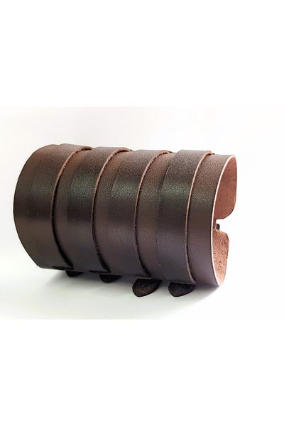 aysefe Wide Ottoman Bracelet with 4 Belts in Real Leather