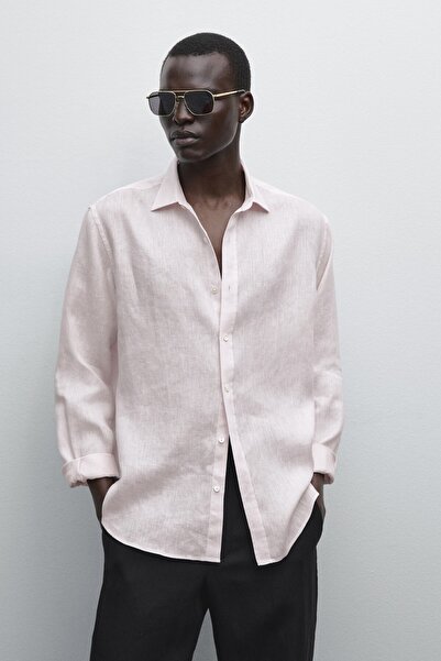 Massimo Dutti %100 keten regular fit gömlek