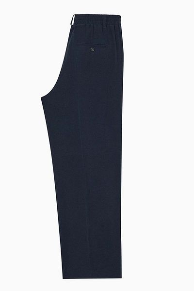 Patrizia Pepe Wide Pants With Elastic Waist - - 46, Navy