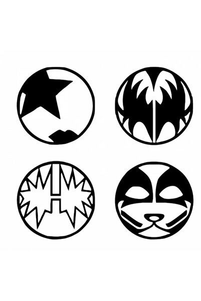 INOVATIX Σετ 8 τεμαχίων, Αυτοκόλλητο Φιλί Πρόσωπο, INOVATIX®. 6 εκ.