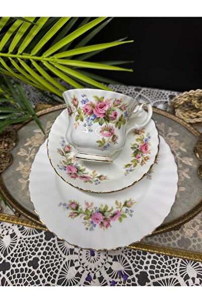 Royal Albert moss rose trio