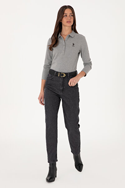 U.S. Polo Assn. Women's Gray Melange Basic Sweatshirt 50289541-Vr086