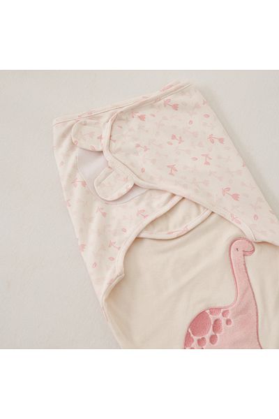Juniors Dinosaur Embroidered Swaddle Wrap