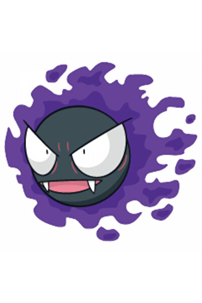 INOVATIX Set de 8 piese, autocolant Pokemon Gastly, INOVATIX®. 6 cm
