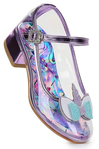 Kiko Kids Unicorn Girl's Heeled Evening Dress Transparent Shoes