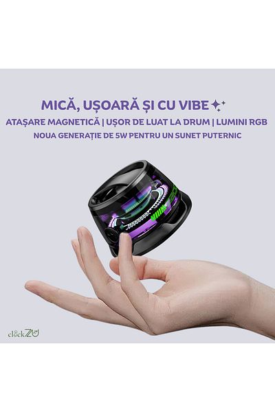clickzu clickzu G200 RGB portable Bluetooth speaker with magnetic mount and phone holder function