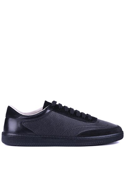 Shoetyle - Black Color Genuine Leather Lace-Up Men's Casual Shoes 666-1098
