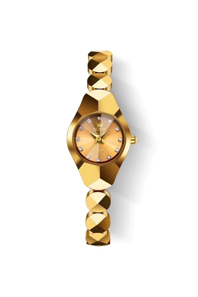 delis Ceas de dama Olevs CS1952, otel inoxidabil, automatic, auriu, cadran auriu