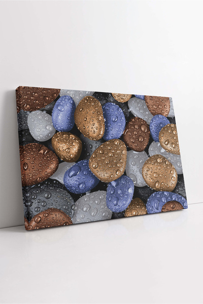 KOSS Dijital Pictură pe pânză cu pietre colorate și picături de apă, pictură ...