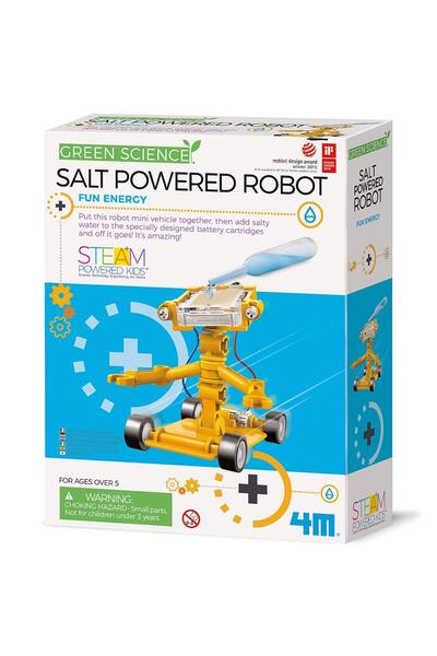 4M 4M Green Science - روبوت يعمل بالملح - مجموعة طاقة ممتعة