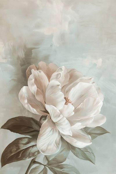 Harikabirev ΥΠΕΡΑΣΤΗ | GARDENIA FLOWER MODEL 01 (ΨΗΦΙΑΚΗ ΛΑΔΙΟΧΡΩΜΑ) | ΤΡΑΠΕΖΙ ΚΑΘΕΤΟ ΜΟΝΟ ΜΕ ΠΛΑΙΣΙΟ ΘΕΡΜΑΝΤΗΜΕΝΟ ΓΥΑΛΙ