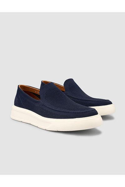 Cabani Knitwear Laceless Navy Blue Men's Casual Shoes