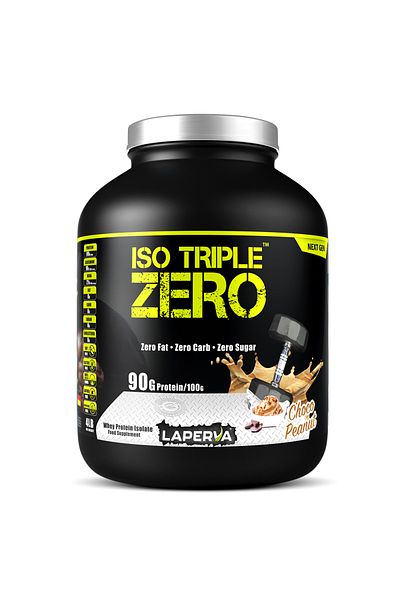 Laperva Isolated Whey Protein Powder - ISO TRIPLE ZERO, Choco Peanut, 4 LB