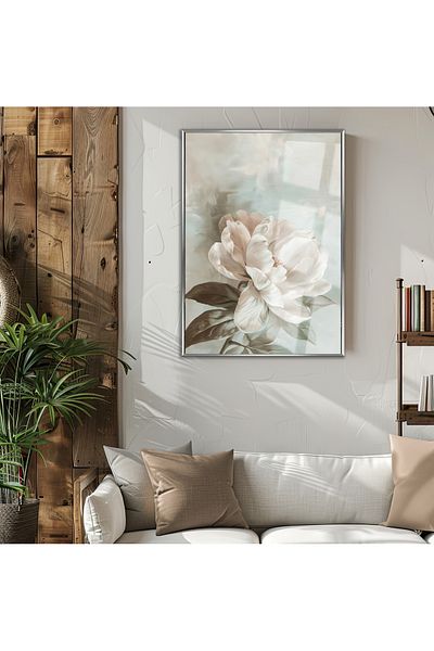 Harikabirev ΥΠΕΡΑΣΤΗ | GARDENIA FLOWER MODEL 01 (ΨΗΦΙΑΚΗ ΛΑΔΙΟΧΡΩΜΑ) | ΤΡΑΠΕΖΙ ΚΑΘΕΤΟ ΜΟΝΟ ΜΕ ΠΛΑΙΣΙΟ ΘΕΡΜΑΝΤΗΜΕΝΟ ΓΥΑΛΙ