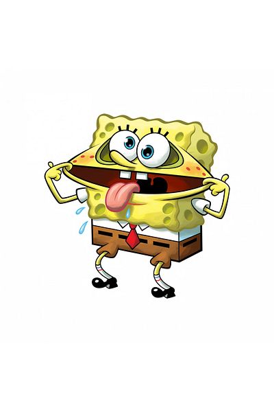 INOVATIX Set de 8 piese, autocolant LOL SpongeBob râzând ca un prost Meme, INOVATIX®. 6 cm