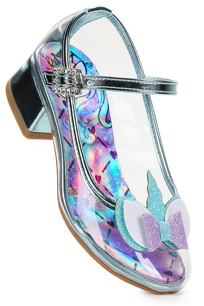 Kiko Kids Unicorn Girl's Heeled Evening Dress Transparent Shoes
