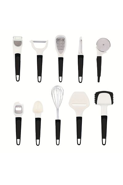 HTH 10 Pieces Multipurpose Use Kitchen Gadgets Set Stainless Steel Blade Multifunction