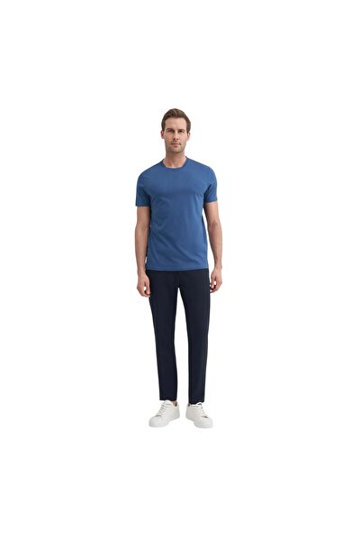 Cazador Tricou simplu din bumbac, slim fit, cu gât crew, pentru bărbați 4623