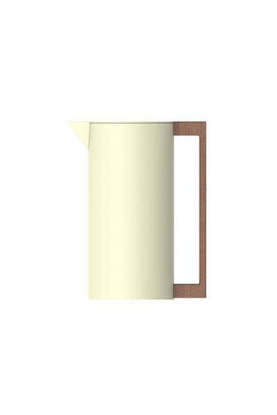 Parfait High Quality Contemporary Design Vacuum Flask Off-White and Brown 1 Liter