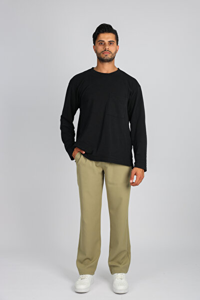 JAKOTTO Men's Pleated Baggy Elastic Waist Trousers