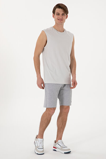 U.S. Polo Assn. Erkek Gri Melanj Örme Şort 50305933-VR086