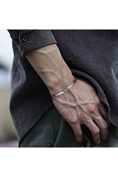 delis Men's 925 silver bracelet, JW1488, rhodium plated