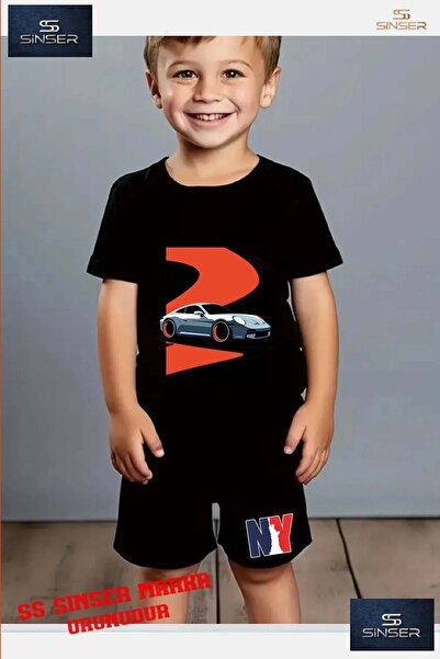 SS SİNSER Παιδικό "CAR GREY RED BLACK CANVAS" Μπλουζάκι με ιδιαίτερη στάμπα μ...