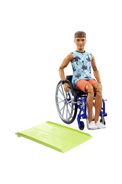 mattel Barbie Fashionistas Doll, Ken with Wheelchair and Ramp