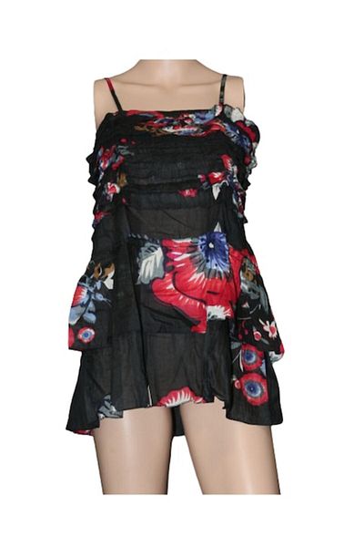 H.H.G. Rochie, H.H.G, material subtire, de vara, barete ajustabile, Negru, M