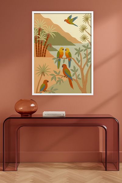 HOMEPACK Single Wooden Framed Painting One Piece Poster Painting Tk/Karina20