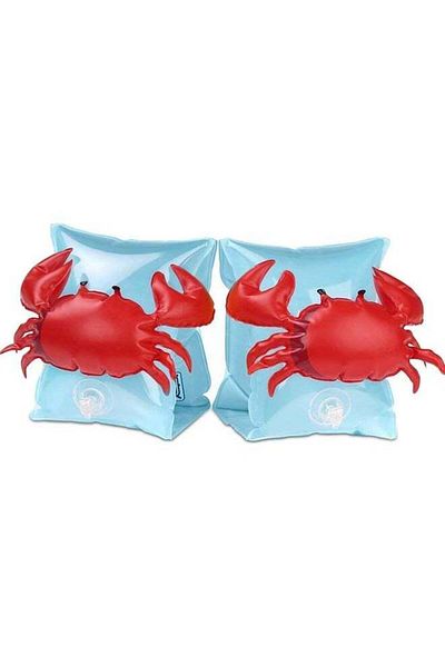 fulina 2Pcs Inflatable Swimming Armbands for Kids,Crab,Custom Designed for Kids at the Age of 3-6 Year,Blue