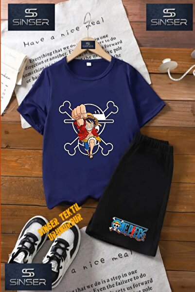 SS SİNSER Kids “Anime One Piece Carpi“ Custom Printed Crew Neck T-Shirt - Sho...