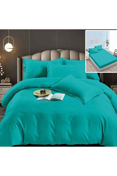 NufJoy Double bed linen DAMASK 6 pieces, Fitted sheet for mattress 160x200 cm or 180x200 cm