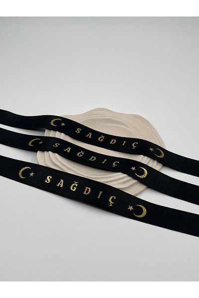 EvremStore Χρυσή κορδέλα Groomsman σε μαύρο 3 τεμάχια