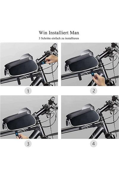 Asvert Waterproof reflective bicycle bag, black, Asvert