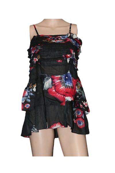 H.H.G. Rochie, H.H.G, material subtire, de vara, barete ajustabile, Negru, M