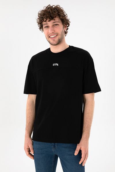U.S. Polo Assn. Ανδρικό μπλουζάκι Comfort Fit Crew Neck Μαύρο 50306017-VR046