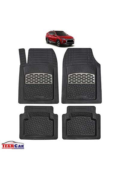 TEAMCAR ® Car Mats Tray Type Compatible With Mitsubishi Eclipse Cross I (2017 ) - Suv Silver