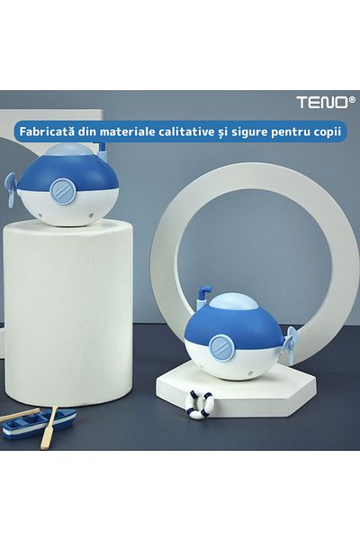 Teno Teno® Children's Bath Toy, Swimming Submarine, 8x11x8.5cm, blue