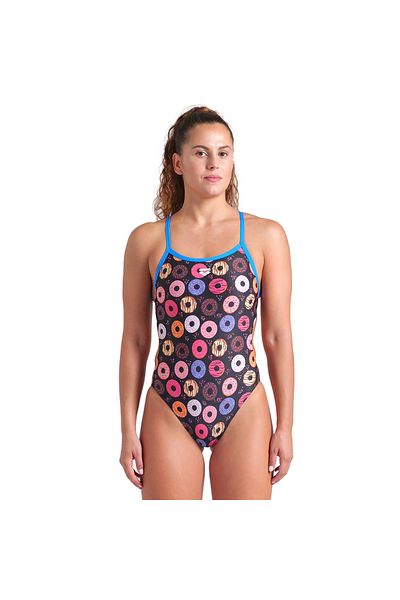ARENA Donuts Swimsuit Challenge Back Women Black Swimmer Swimsuit 009461590