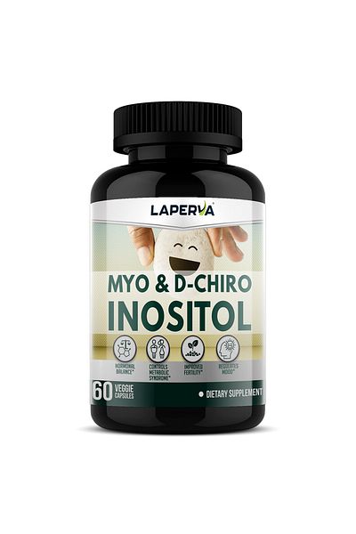 Laperva Myo & D-chiro Inositol, 60 Veggie Capsules, Regulates Mood, Improve Fertility, Hormonal Balance