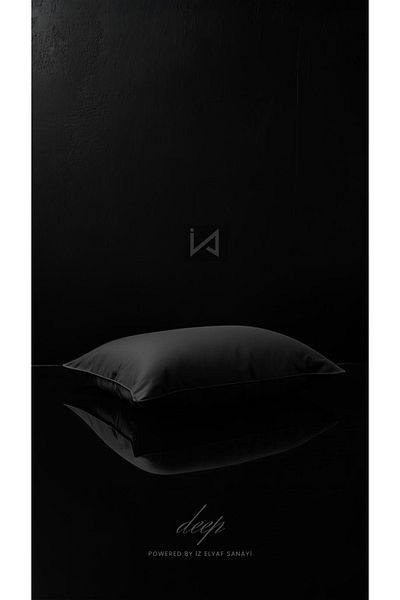 İzgi Concept Pernă de dormit neagră hipoalergenică Deep Touch - căptușeală triplă 100% HCS - 650 GR - 50x70 CM