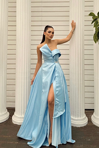 Sindimoda Leila Straplez Taş Detay Abiye 4725