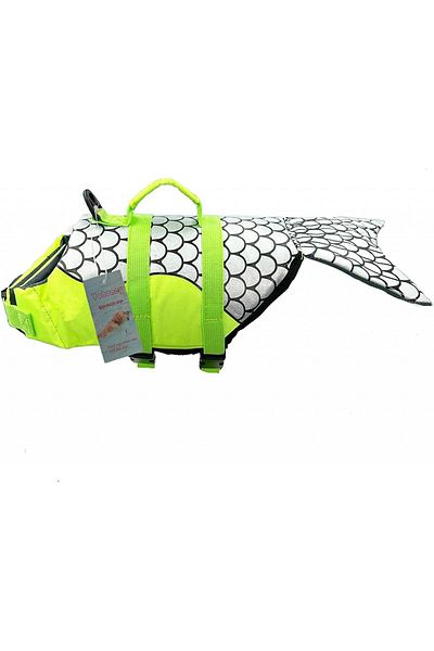 Vohoney Vestă de salvare reflectorizantă pentru câini, nailon, verde, mărimea M