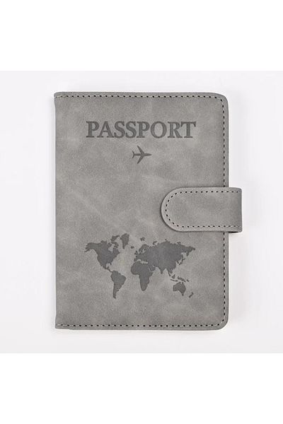 delis Unisex passport cover, Kaida PT1295, Grey