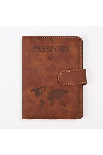 delis Unisex passport cover, Kaida PT1299, Brown