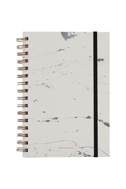 Roco دفتر ملاحظات رخامي A5، 100 ورقة، مسطر باللون الأبيض