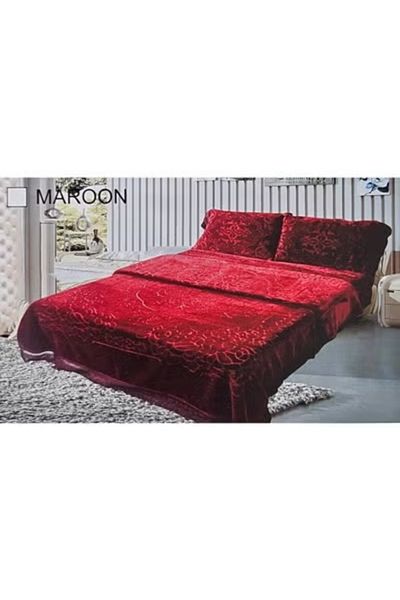 Generic 4-Piece Heavy Winter Blanket Set, 220x240cm, 260x230cm, 55x75cm, 9kg