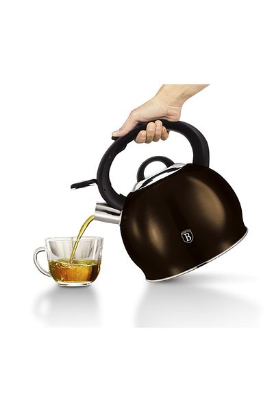 Berlinger Haus Fierbător fluier din oțel inoxidabil 3 l Royal Black Collection